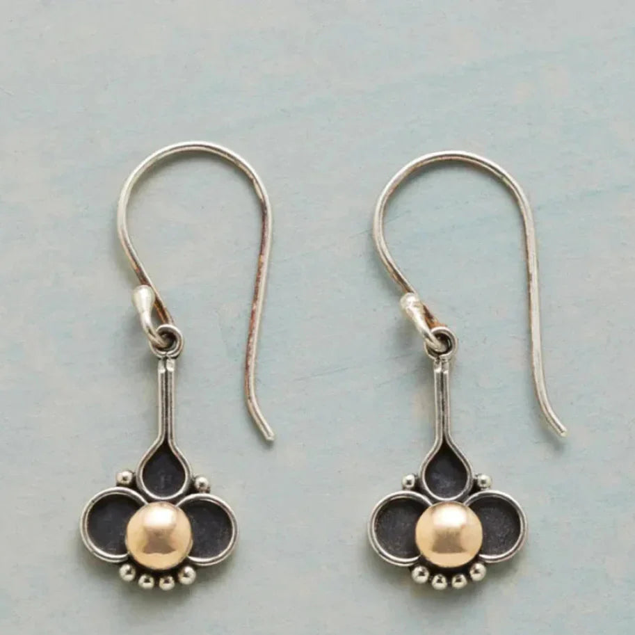 Avalon – Boucles d'oreilles Boho Clover Pearl en argent