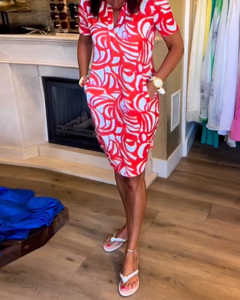 AMELIA™ | V-NECK PRINT DRESS (ALMOST SOLD OUT!)