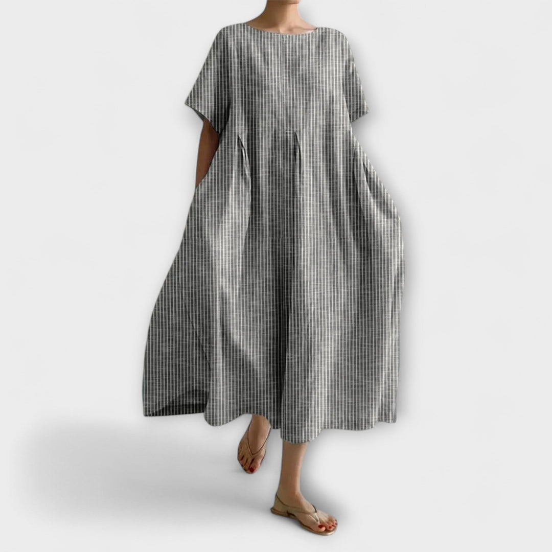 Katie - Flowy Check Lounge Dress