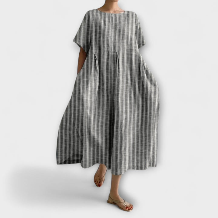 Katie - Flowy Check Lounge Dress