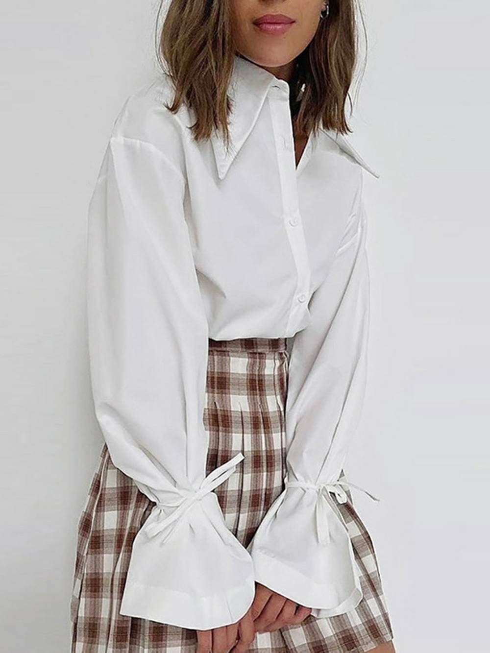 Chemise ample à manches cloche