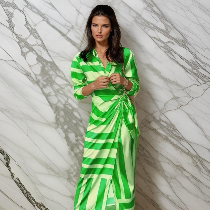 Miral | Elegant Wrap Dress with Pattern