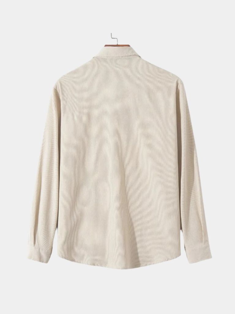 Casual Solid Corduroy Shirt - Cross & Crown