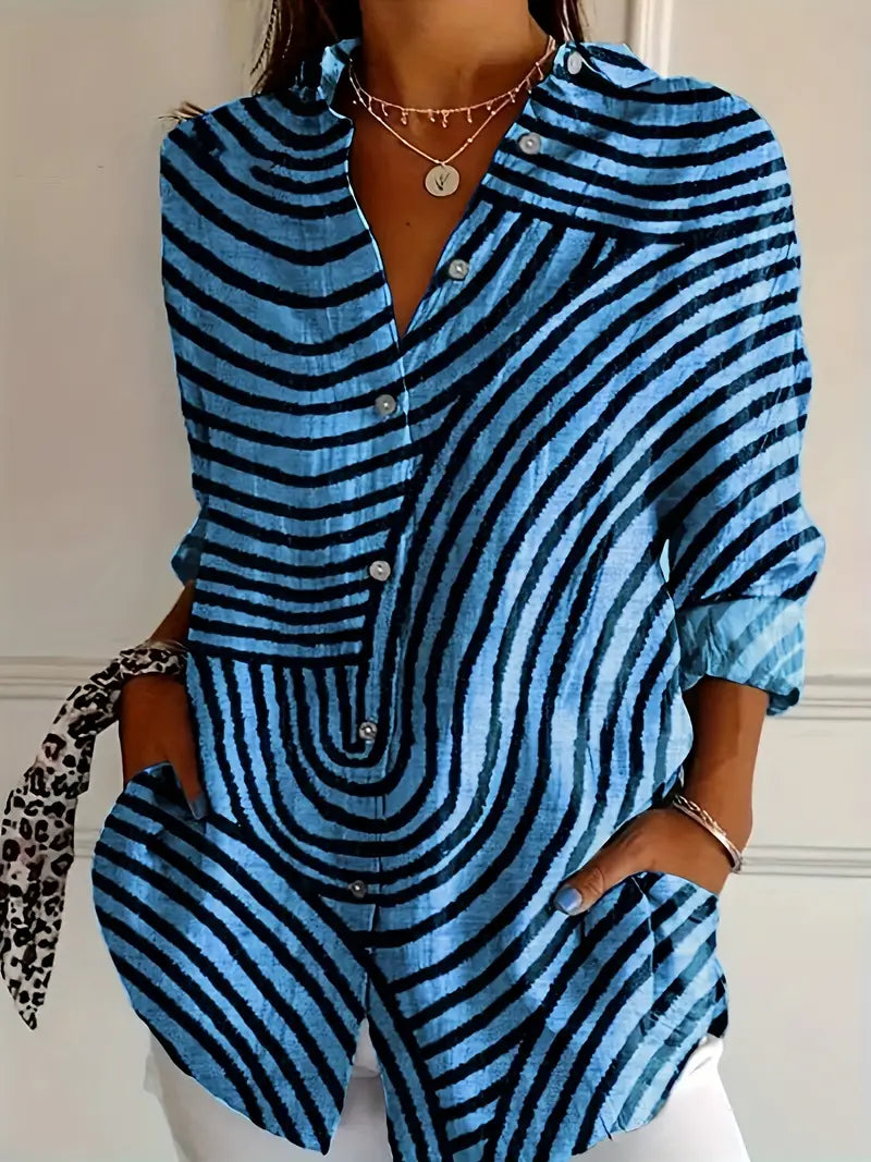 Wendy - Elegant Striped Blouse