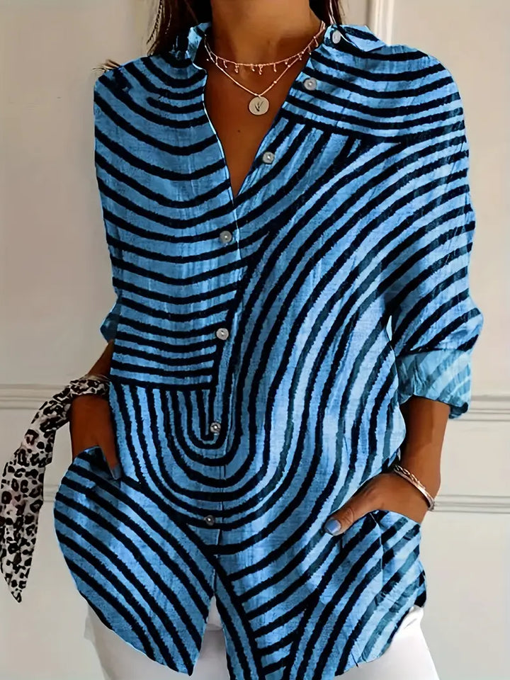 Wendy - Elegant Striped Blouse