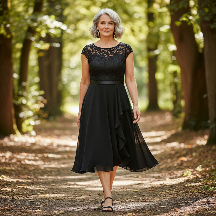 The Elise Graceful Midi Dress