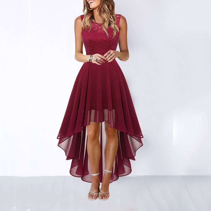 Lucille™ Lace & Chiffon High-Low Dress