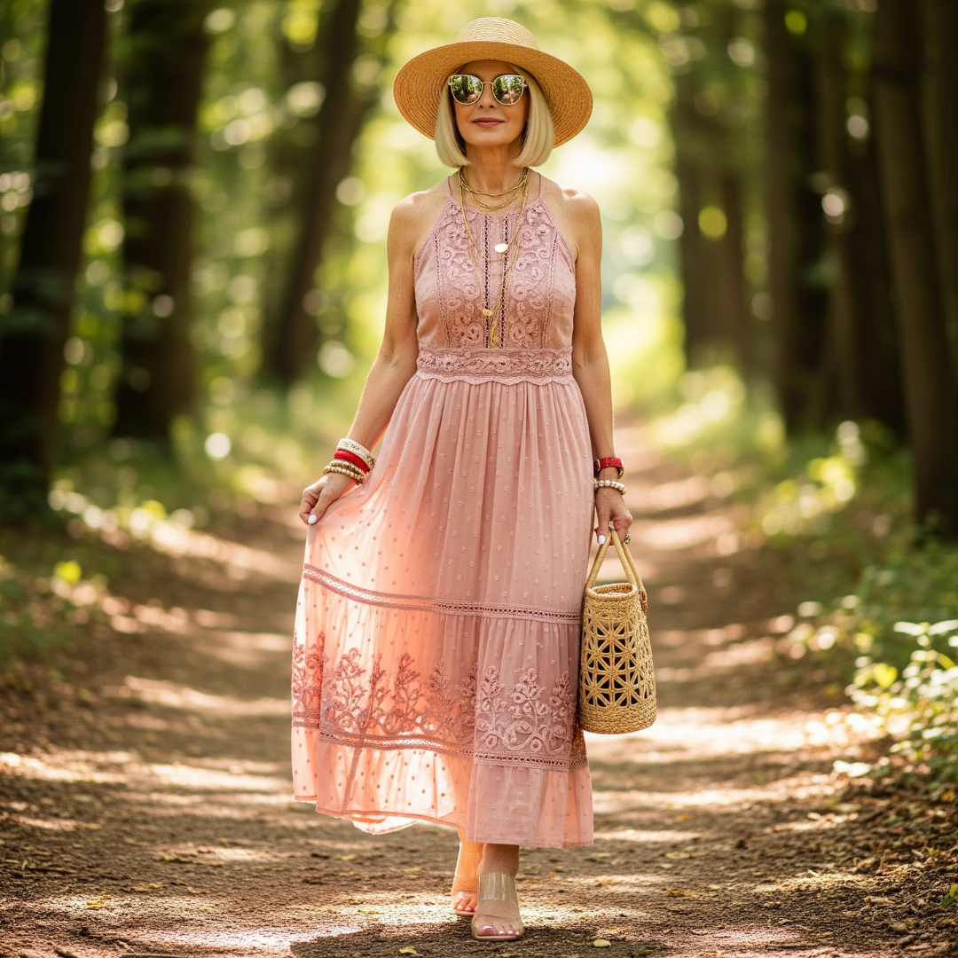 Lola - Maxi Dress with Boho Lace