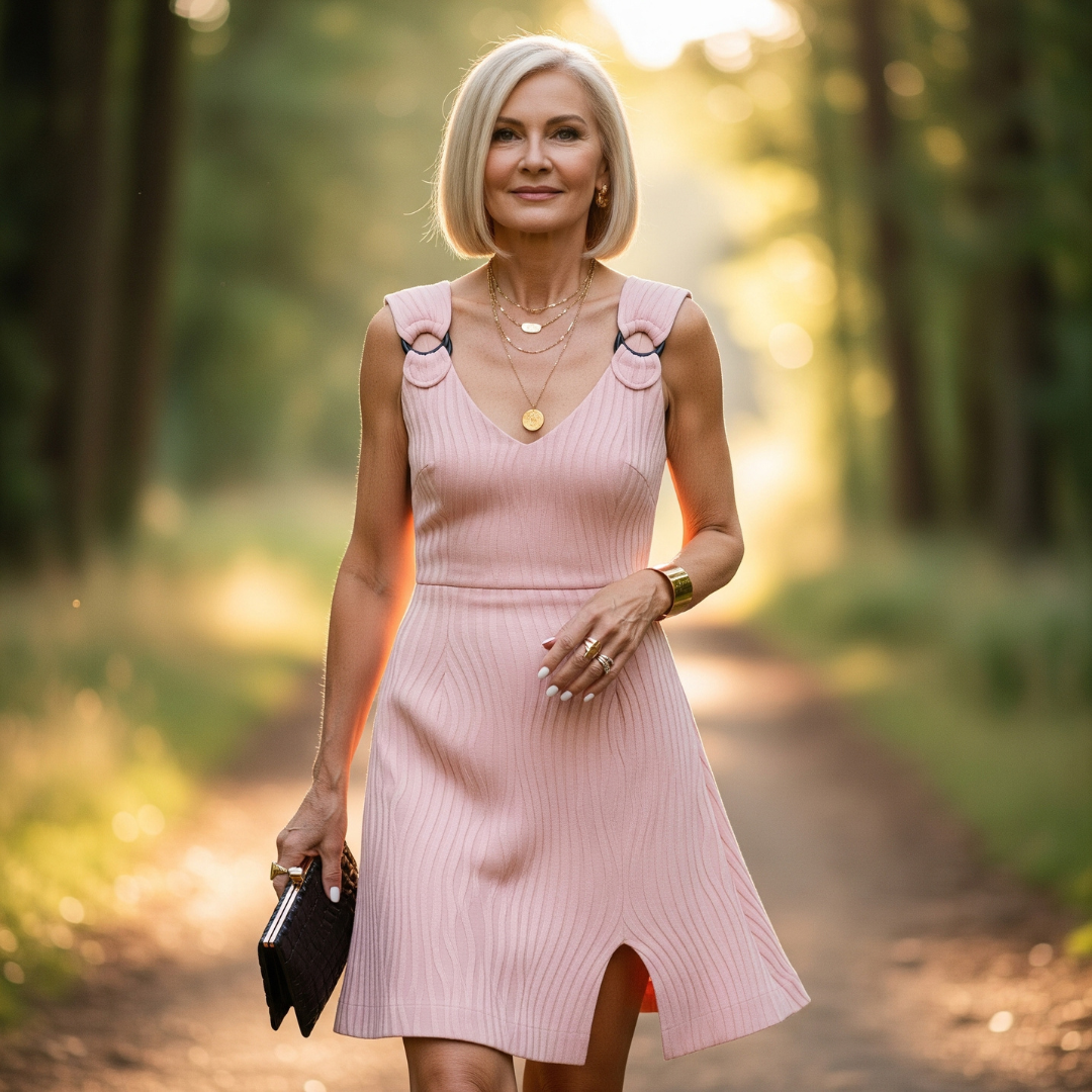 Lena - Sleeveless mini dress with V-neckline