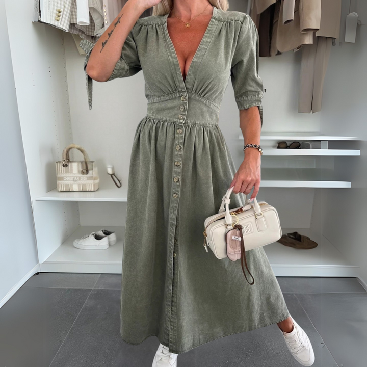 SANDRA™ | ELEGANT LONG BUTTON-DOWN DRESS (ALMOST SOLD OUT!)