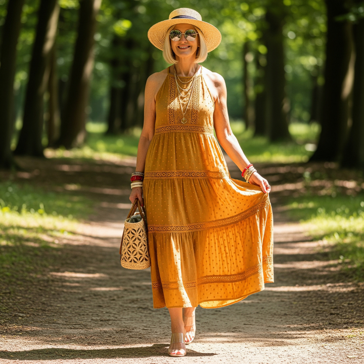 Lola - Maxi Dress with Boho Lace