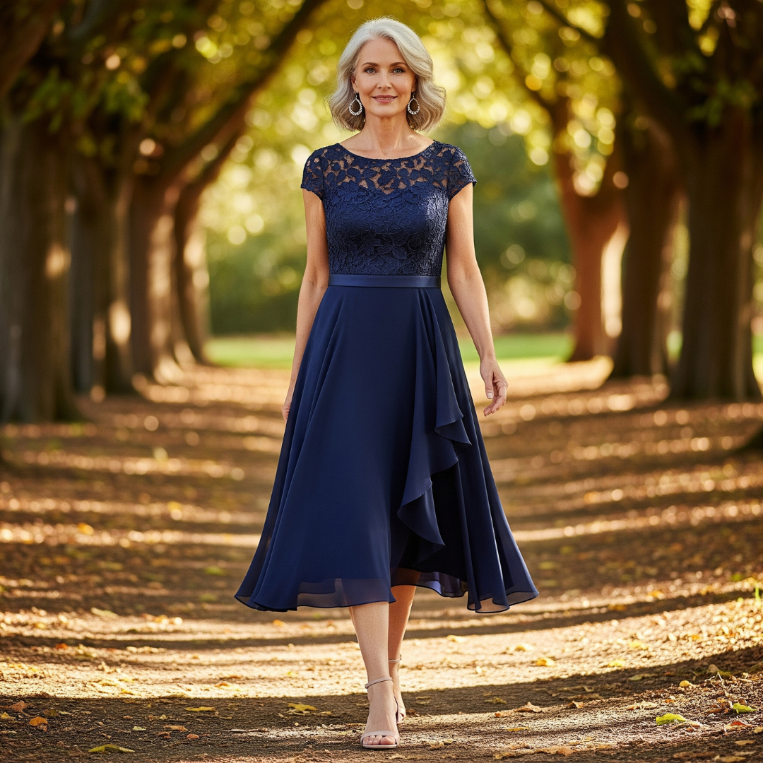The Elise Graceful Midi Dress