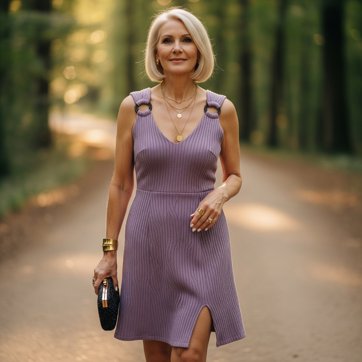 Lena - Sleeveless mini dress with V-neckline