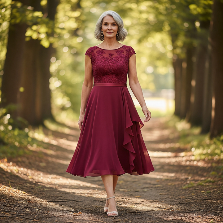 The Elise Graceful Midi Dress
