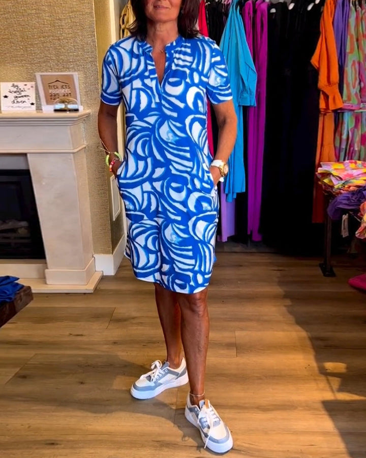 AMELIA™ | V-NECK PRINT DRESS (ALMOST SOLD OUT!)