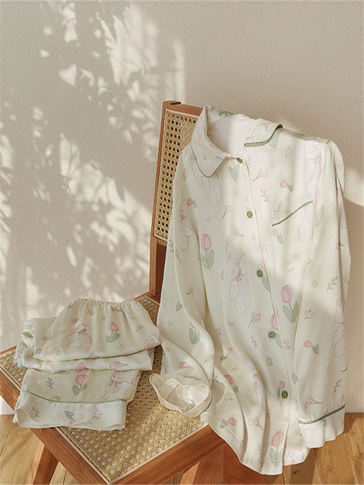 Ensemble de vêtements de nuit en gaze de coton et bambou