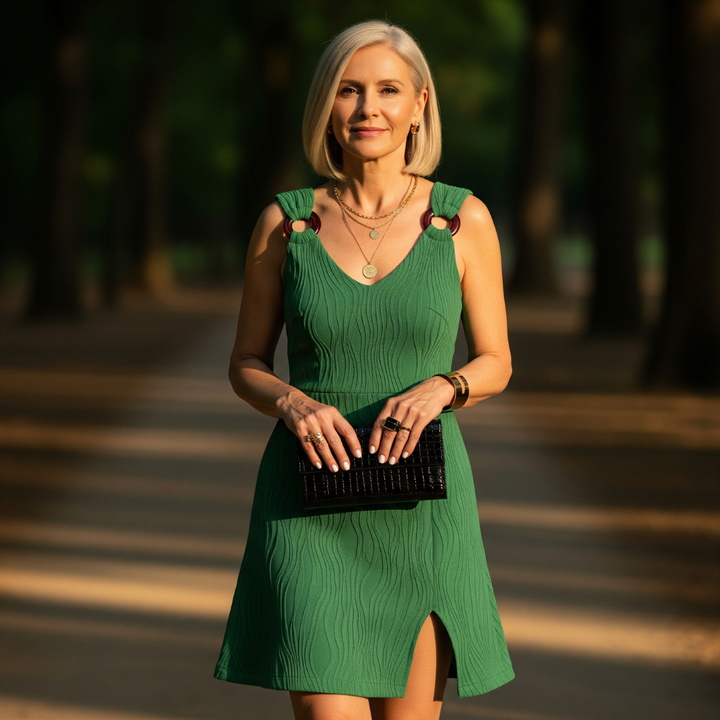 Lena - Sleeveless mini dress with V-neckline