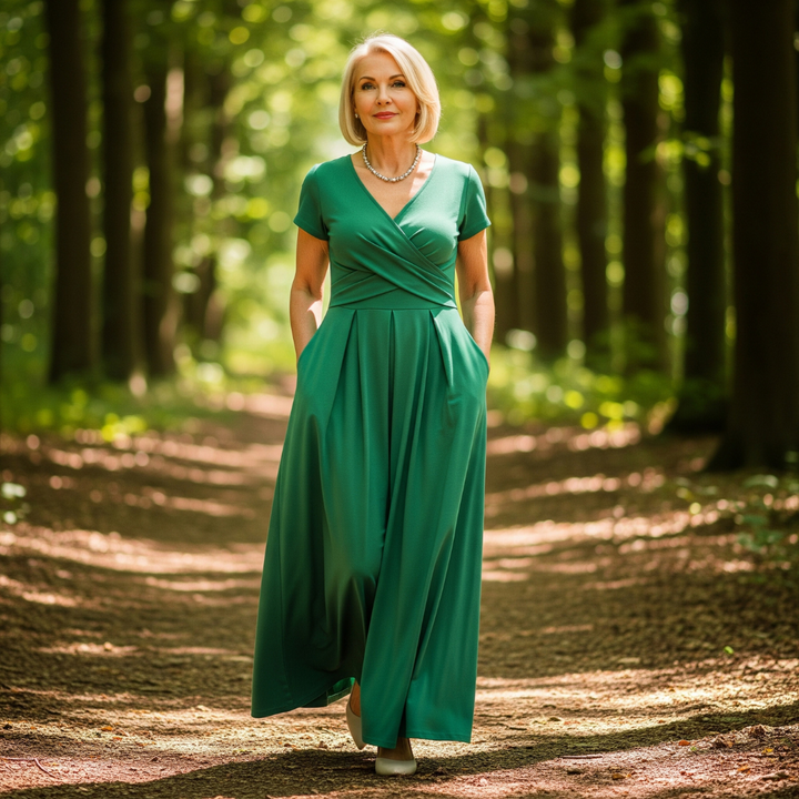 Eliza ™ | Elegant midi dress with flattering tummy control