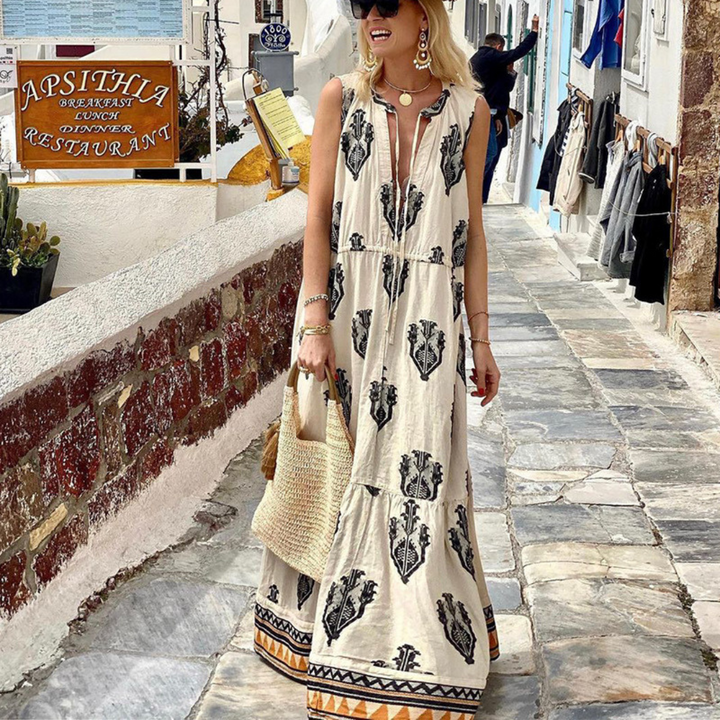 The Amara™ Boho Print Maxi Dress