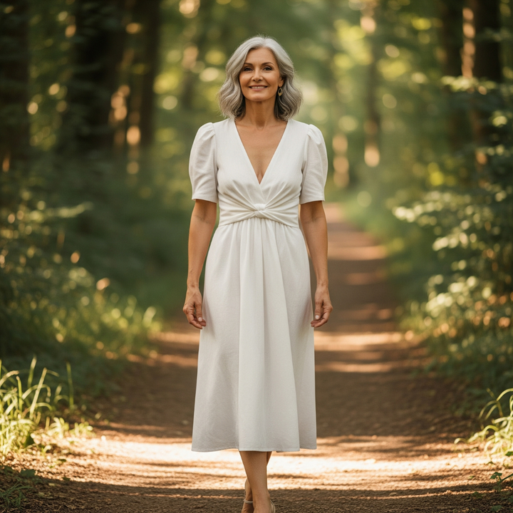 Clarissa™ – Elegant Cotton-Linen Dress for Women
