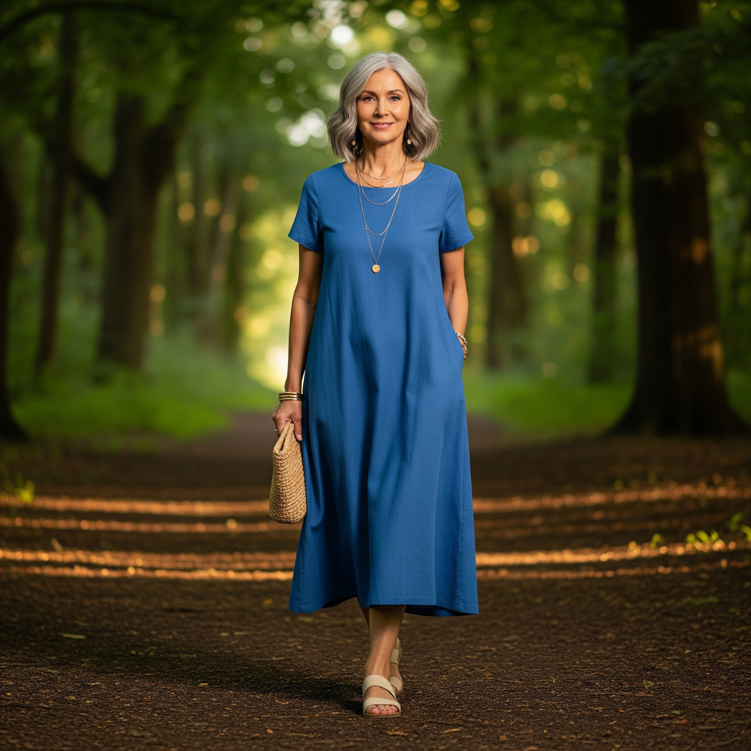 Julia | Elegant Comfortable Style | Cotton Linen Dress