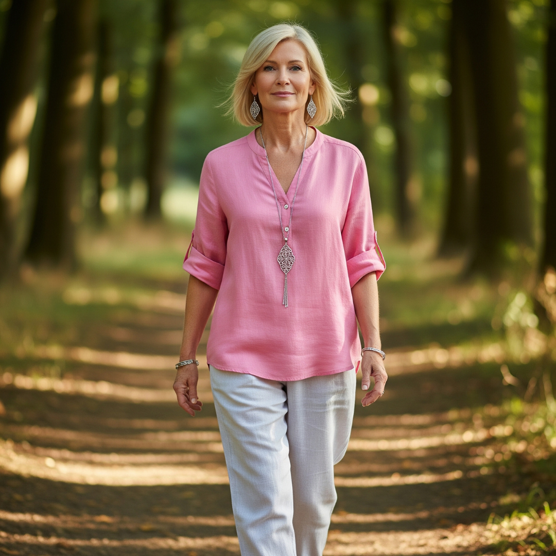 Isla - Elegant V Neck Blouse