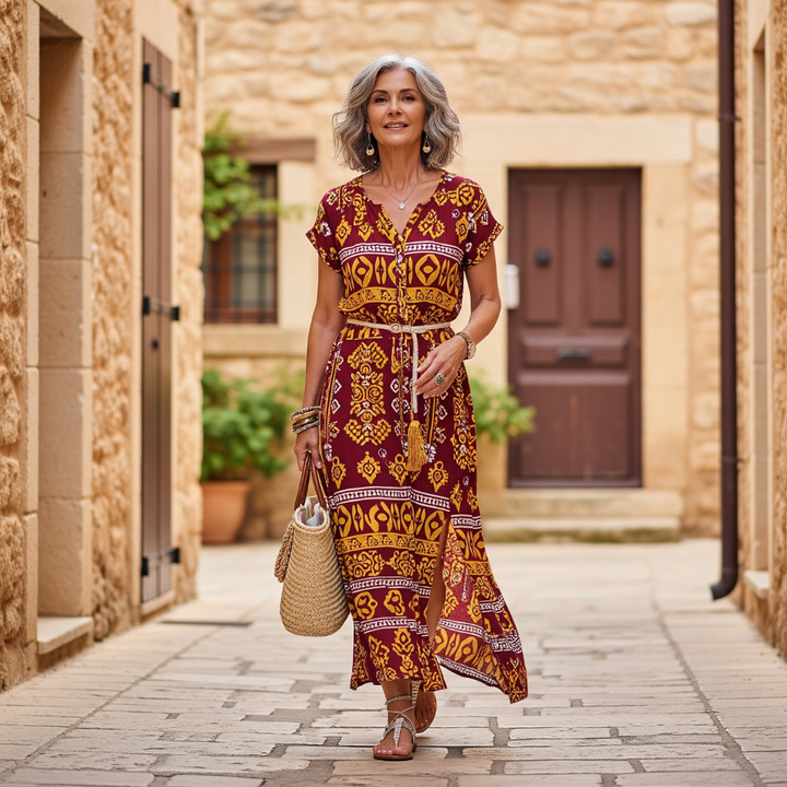 Aera - Elegant Bohemian Maxi Dress