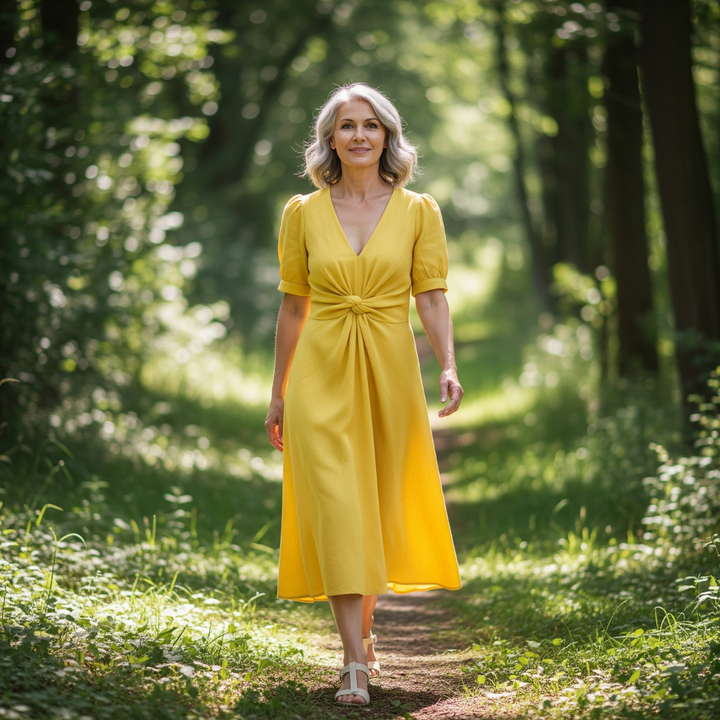 Clarissa™ – Elegant Cotton-Linen Dress for Women