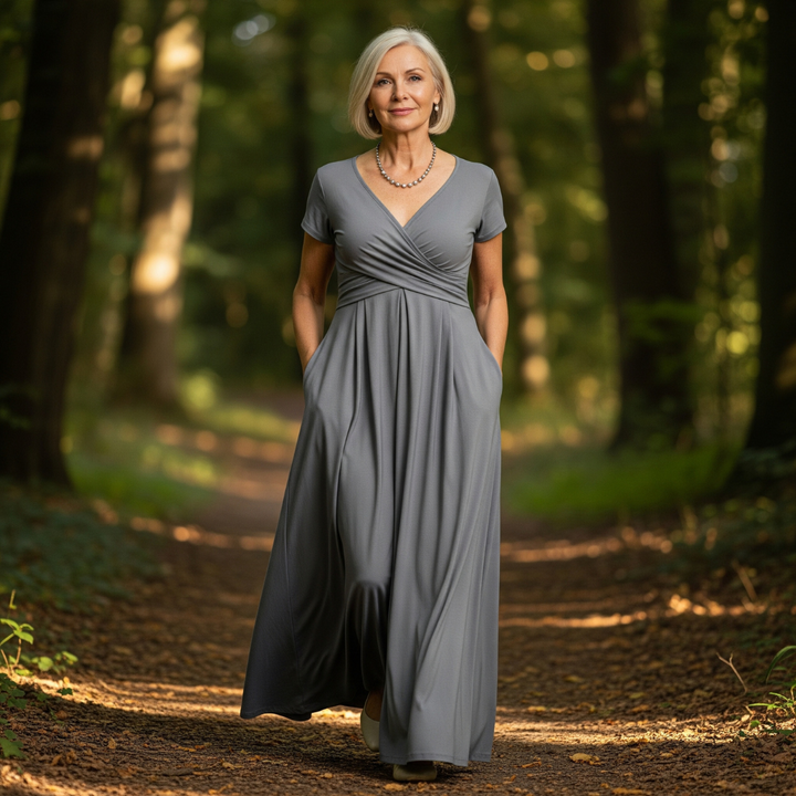 Eliza ™ | Elegant midi dress with flattering tummy control