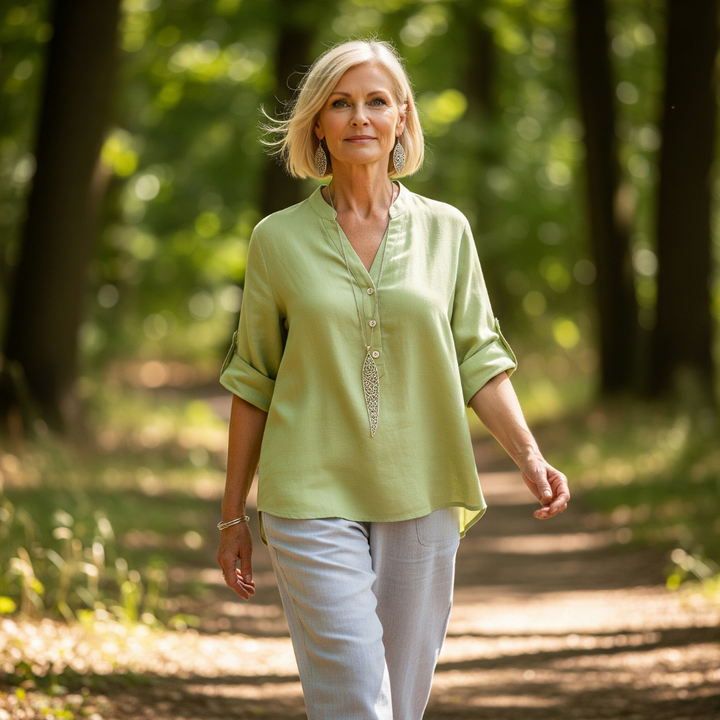 Isla - Elegant V Neck Blouse