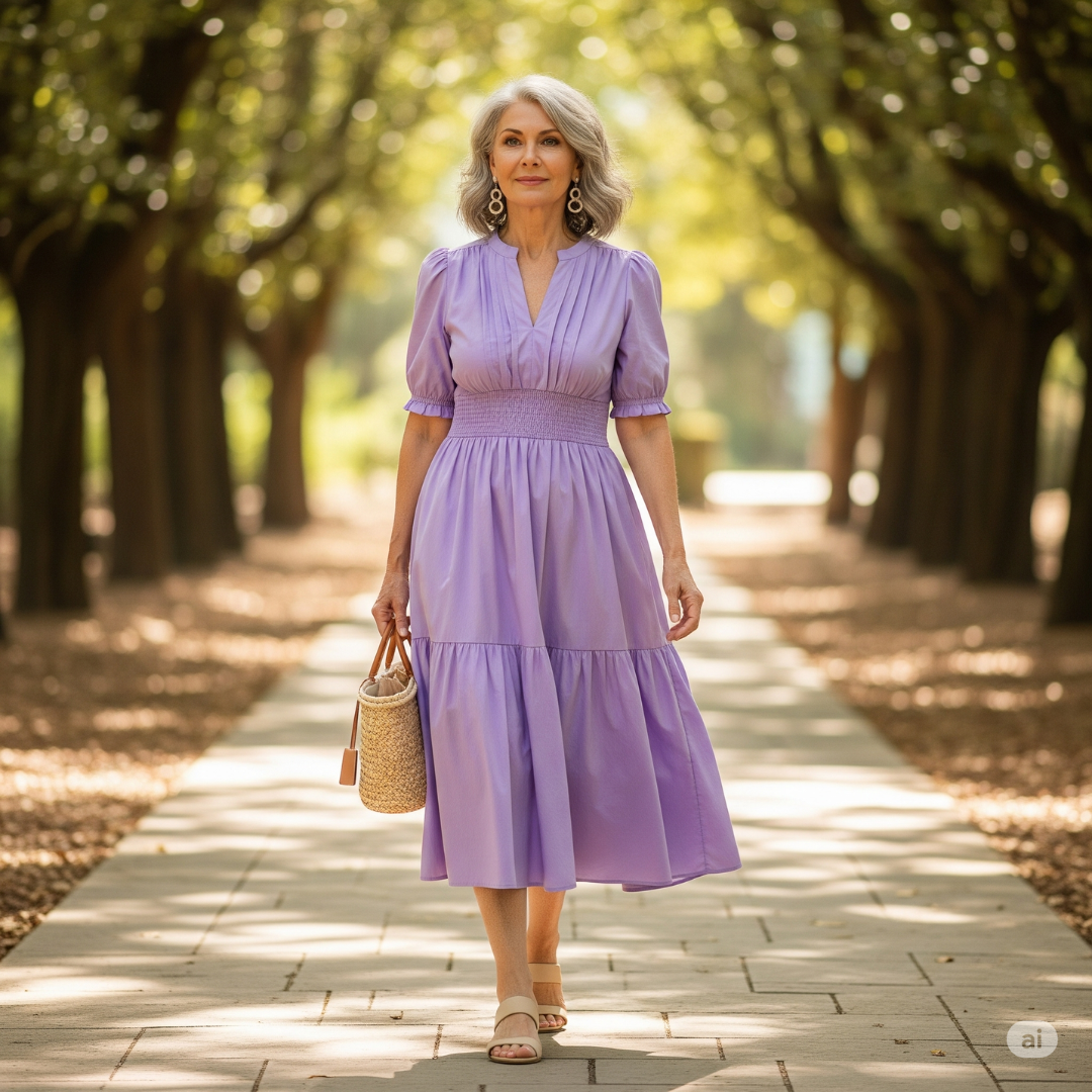 The Evanna™ Tiered Puff-Sleeve Maxi Dress