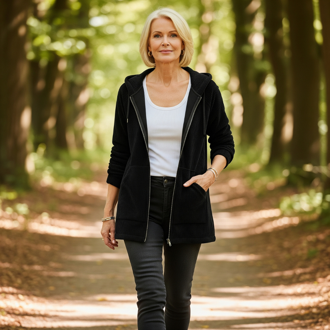 Helena – Lightweight Corduroy Zip Jacket