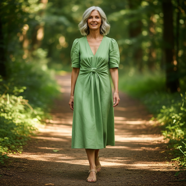 Clarissa™ – Elegant Cotton-Linen Dress for Women