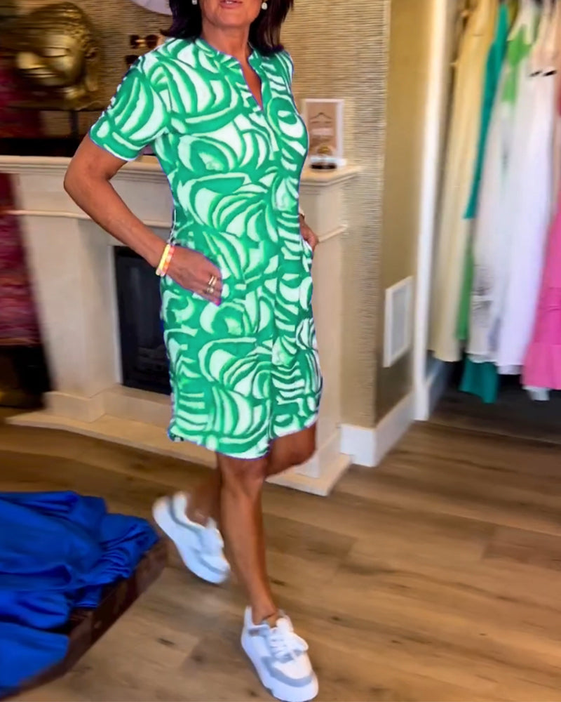 AMELIA™ | V-NECK PRINT DRESS (ALMOST SOLD OUT!)