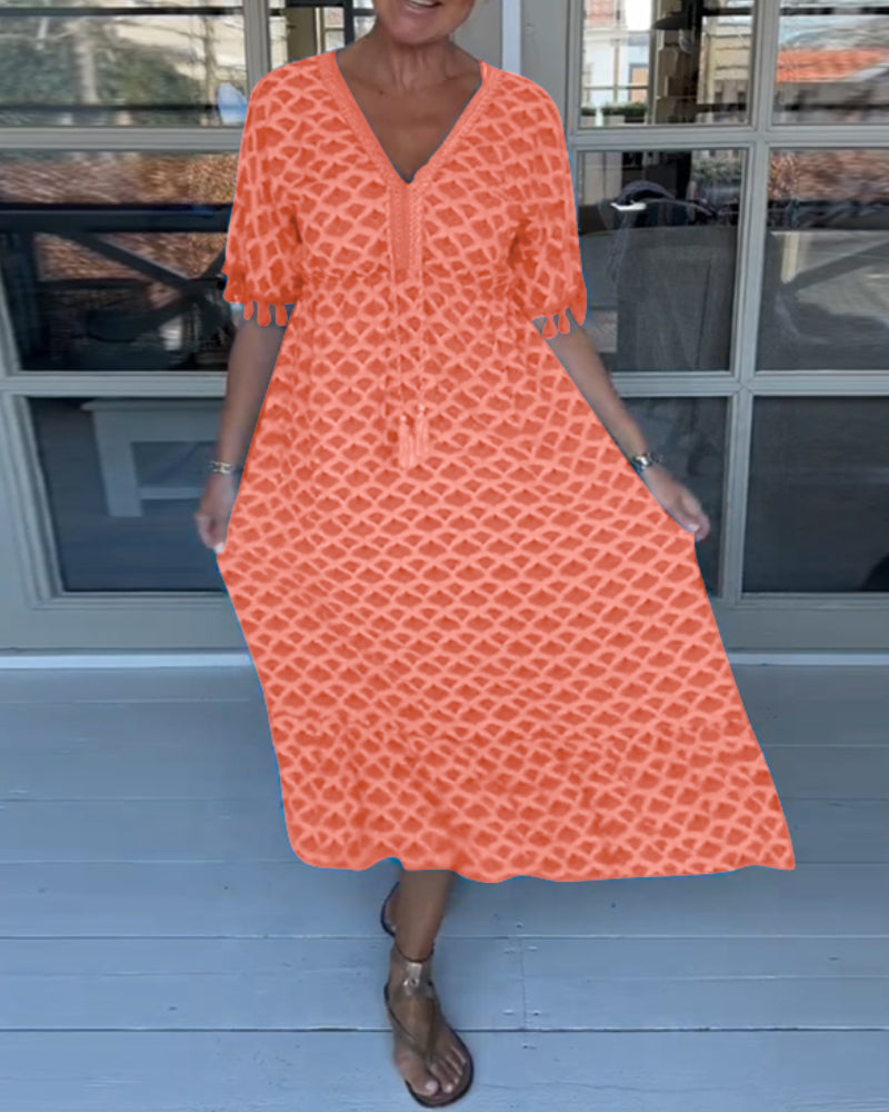 Carla | V-neck casual dress with print