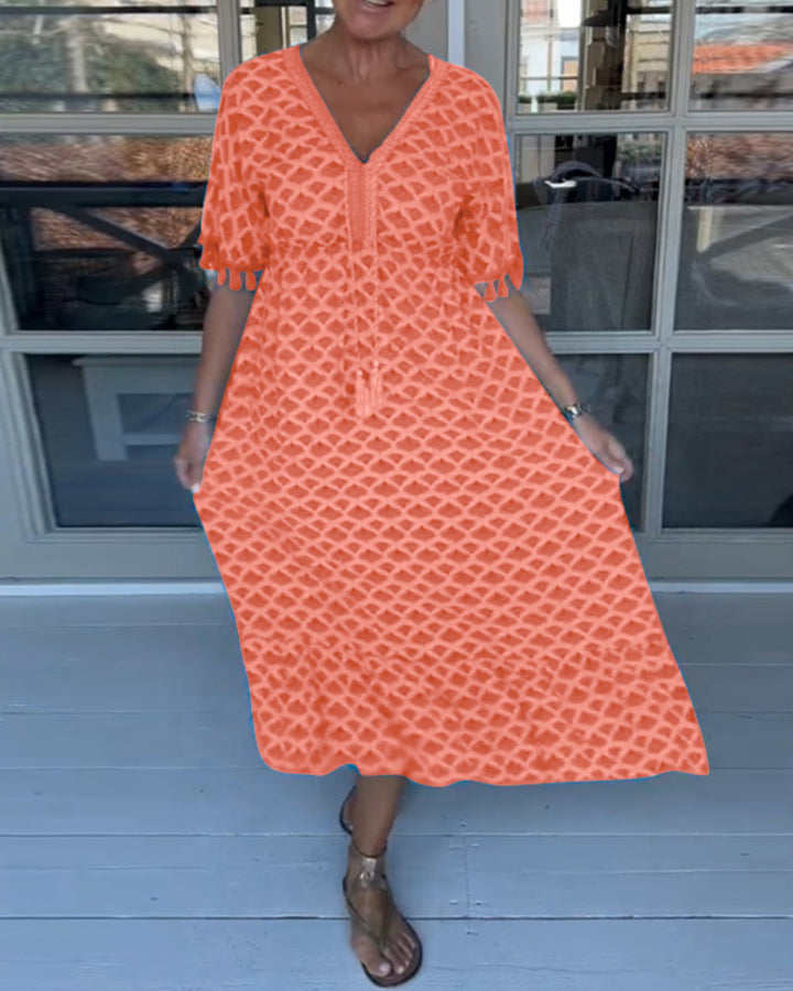 Carla | V-neck casual dress with print
