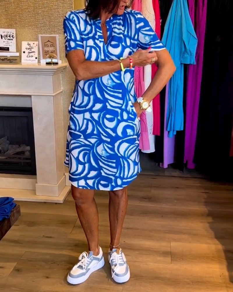 AMELIA™ | V-NECK PRINT DRESS (ALMOST SOLD OUT!)