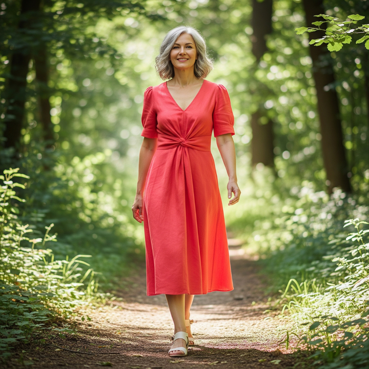 Clarissa™ – Elegant Cotton-Linen Dress for Women
