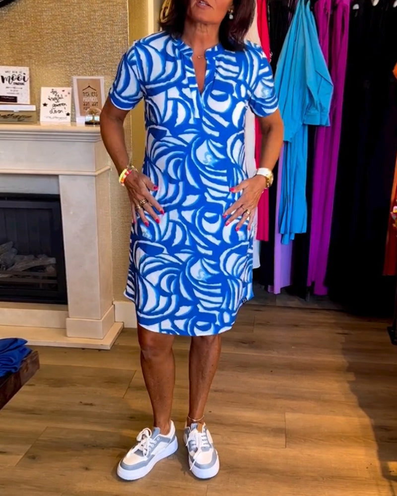 AMELIA™ | V-NECK PRINT DRESS (ALMOST SOLD OUT!)