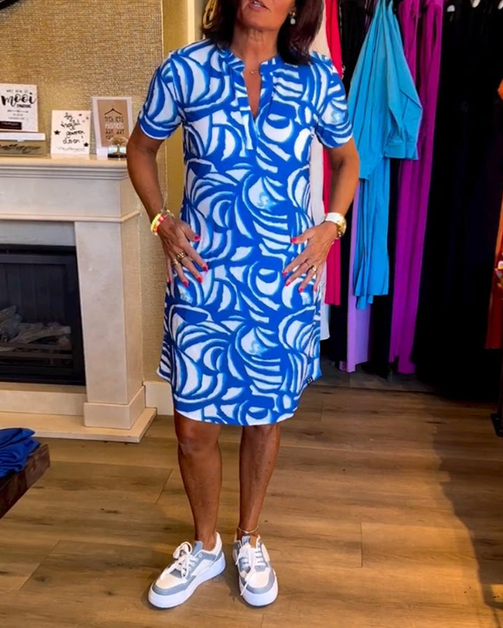 AMELIA™ | V-NECK PRINT DRESS (ALMOST SOLD OUT!)