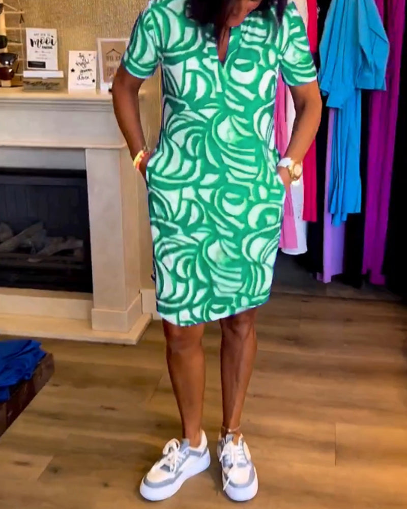 AMELIA™ | V-NECK PRINT DRESS (ALMOST SOLD OUT!)