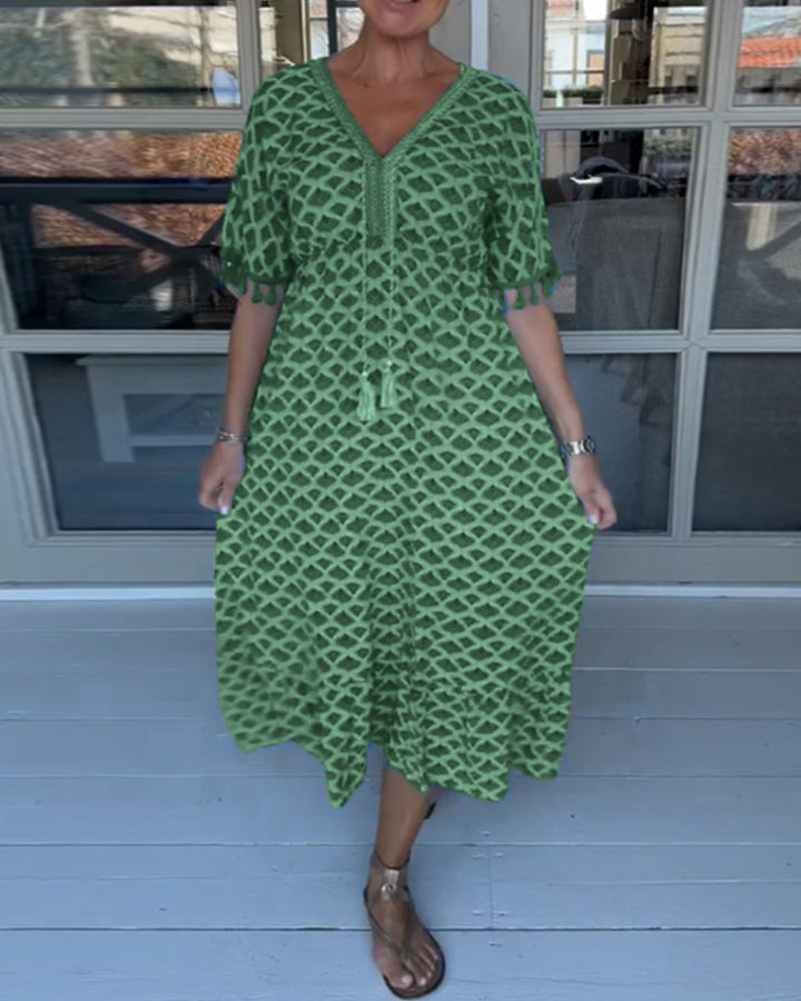 Carla | V-neck casual dress with print
