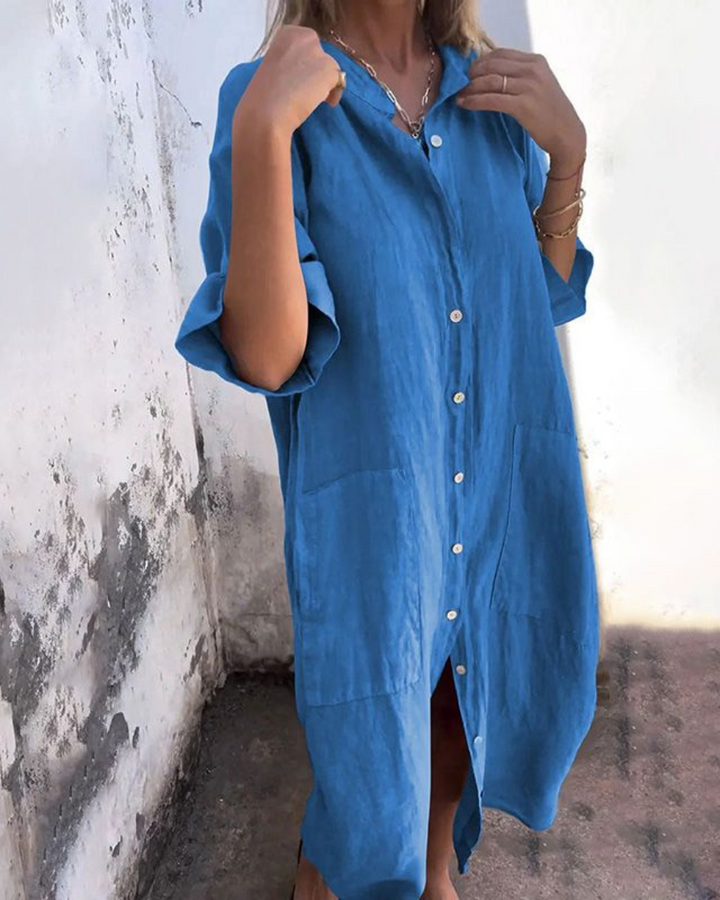 Melanie™ | Ibiza Style Casual Shirt Dress