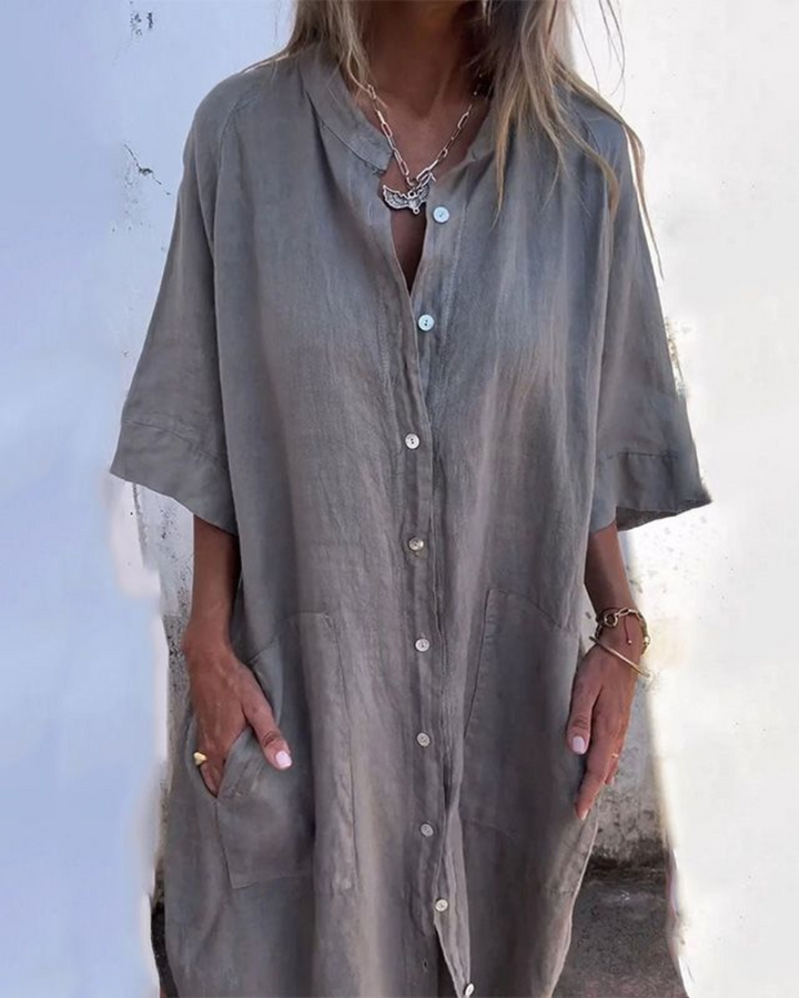 Melanie™ | Ibiza Style Casual Shirt Dress