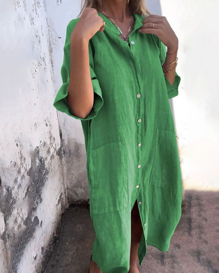 Melanie™ | Ibiza Style Casual Shirt Dress