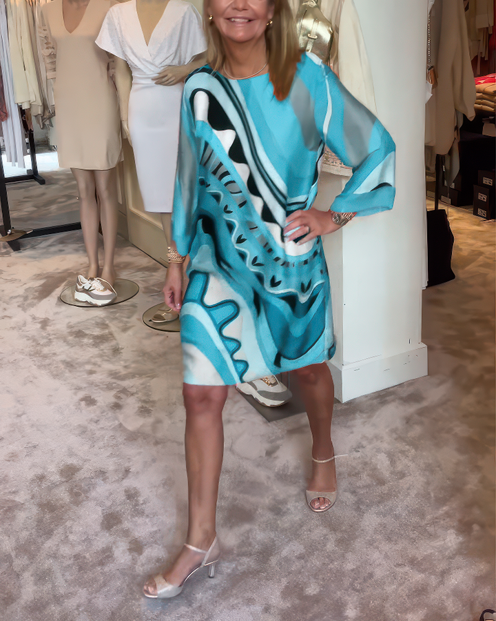 Chiara – Elegant Round Neck Dress