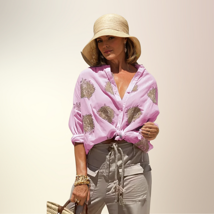 Elina™ - Chic Blouse Ibiza Style