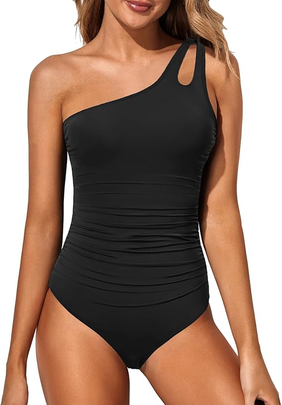 🔥One Shoulder Tummy Control Swimsuit for Women
