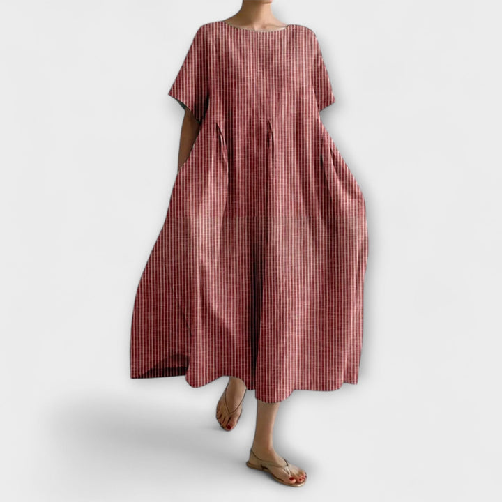 Katie - Flowy Check Lounge Dress