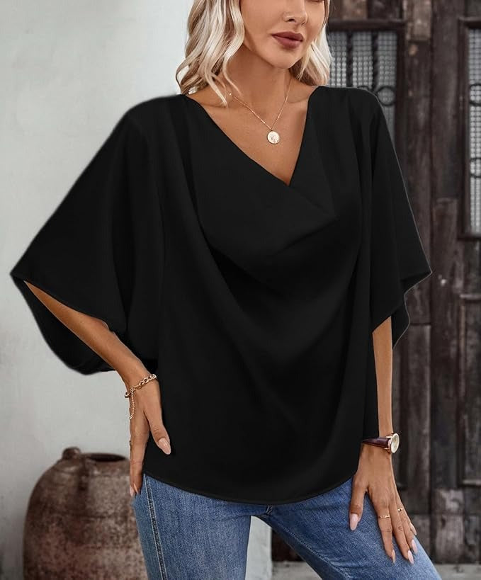 Valencia - Draped Elegance Blouse